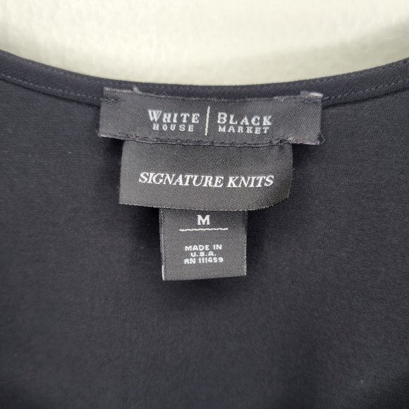 White House Black Market Signature Knits Ruffle Mini Dress, Size M - Picture 2 of 6